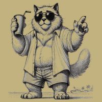 Spring Break Party King – Cool Cat Vibes Magnet