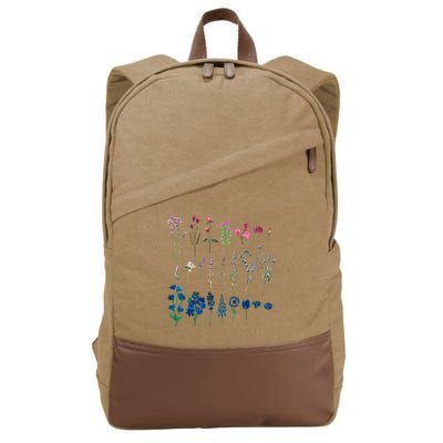 Subtle Bi Pride Bisexual Flowers Flag Discreet Pride Apparel Cotton Canvas Backpack