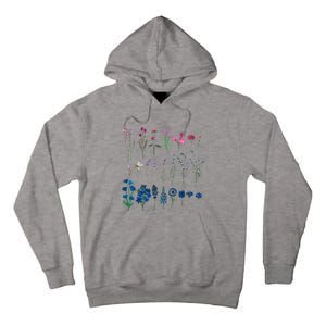 Subtle Bi Pride Bisexual Flowers Flag Discreet Pride Apparel Tall Hoodie