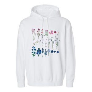 Subtle Bi Pride Bisexual Flowers Flag Discreet Pride Apparel Garment-Dyed Fleece Hoodie