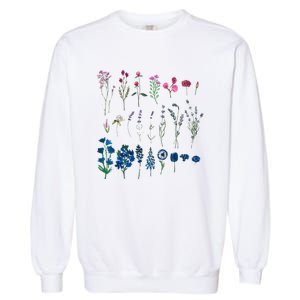 Subtle Bi Pride Bisexual Flowers Flag Discreet Pride Apparel Garment-Dyed Sweatshirt