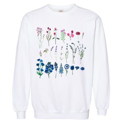 Subtle Bi Pride Bisexual Flowers Flag Discreet Pride Apparel Garment-Dyed Sweatshirt