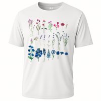Subtle Bi Pride Bisexual Flowers Flag Discreet Pride Apparel Cooling Performance Crew T-Shirt