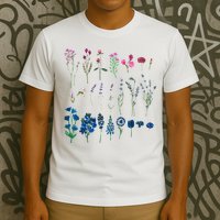 Subtle Bi Pride Bisexual Flowers Flag Discreet Pride Apparel T-Shirt