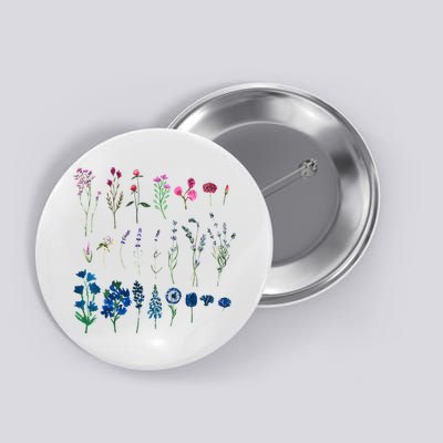 Subtle Bi Pride Bisexual Flowers Flag Discreet Pride Apparel Button