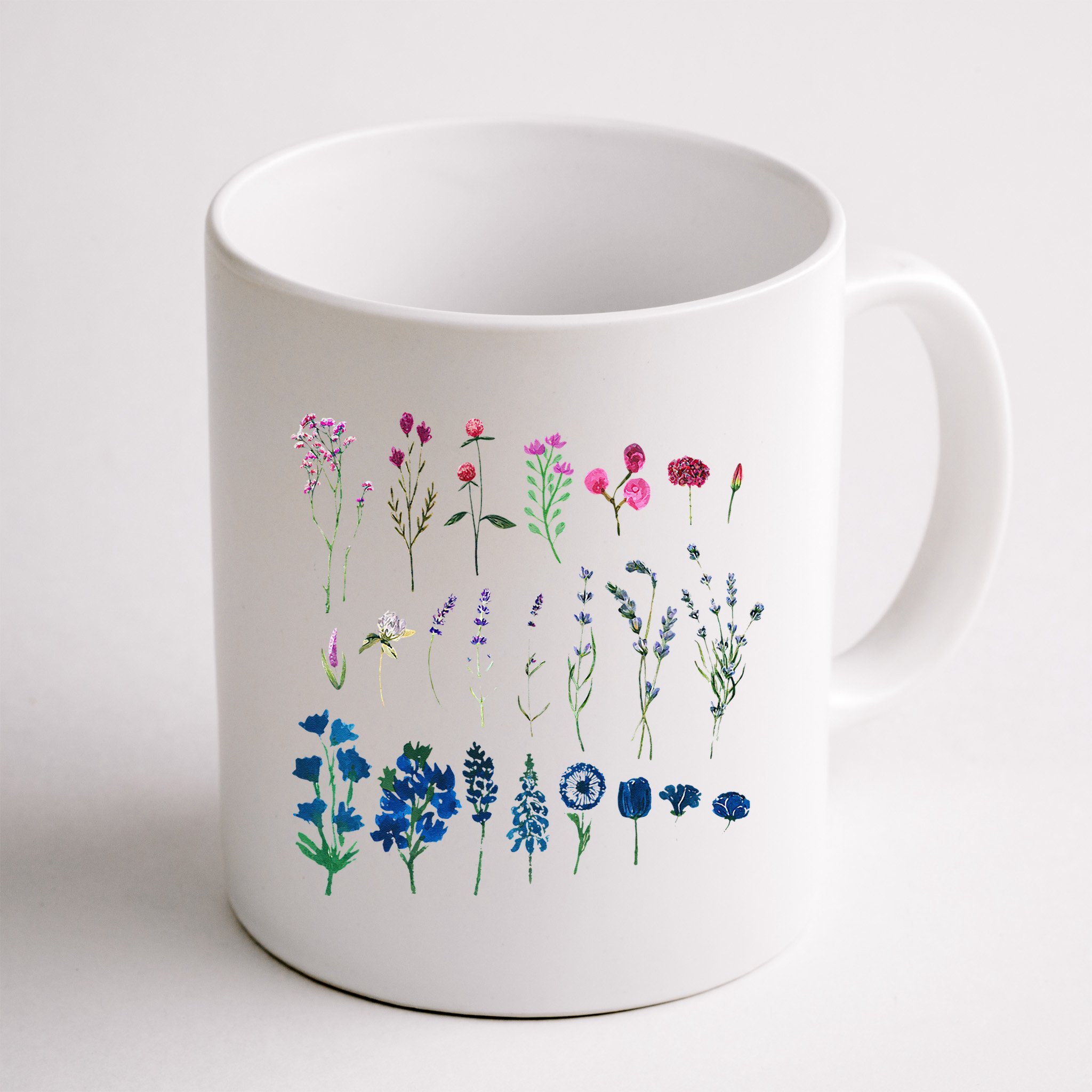Subtle Bi Pride Bisexual Flowers Flag Discreet Pride Apparel Mug