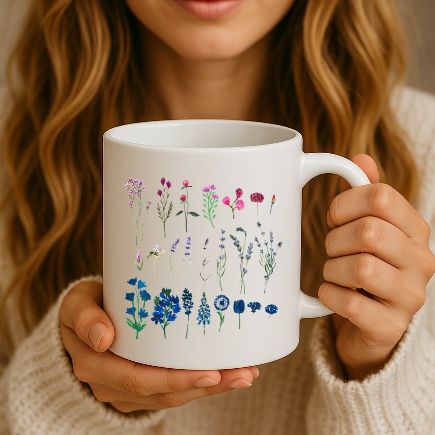 Subtle Bi Pride Bisexual Flowers Flag Discreet Pride Apparel Mug