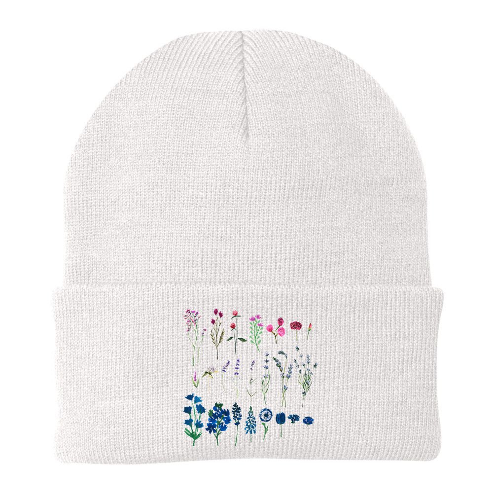 Subtle Bi Pride Bisexual Flowers Flag Discreet Pride Apparel Beanie