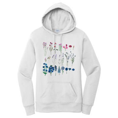 Subtle Bi Pride Bisexual Flowers Flag Discreet Pride Apparel Women's Pullover Hoodie