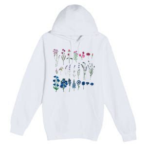 Subtle Bi Pride Bisexual Flowers Flag Discreet Pride Apparel Premium Pullover Hoodie