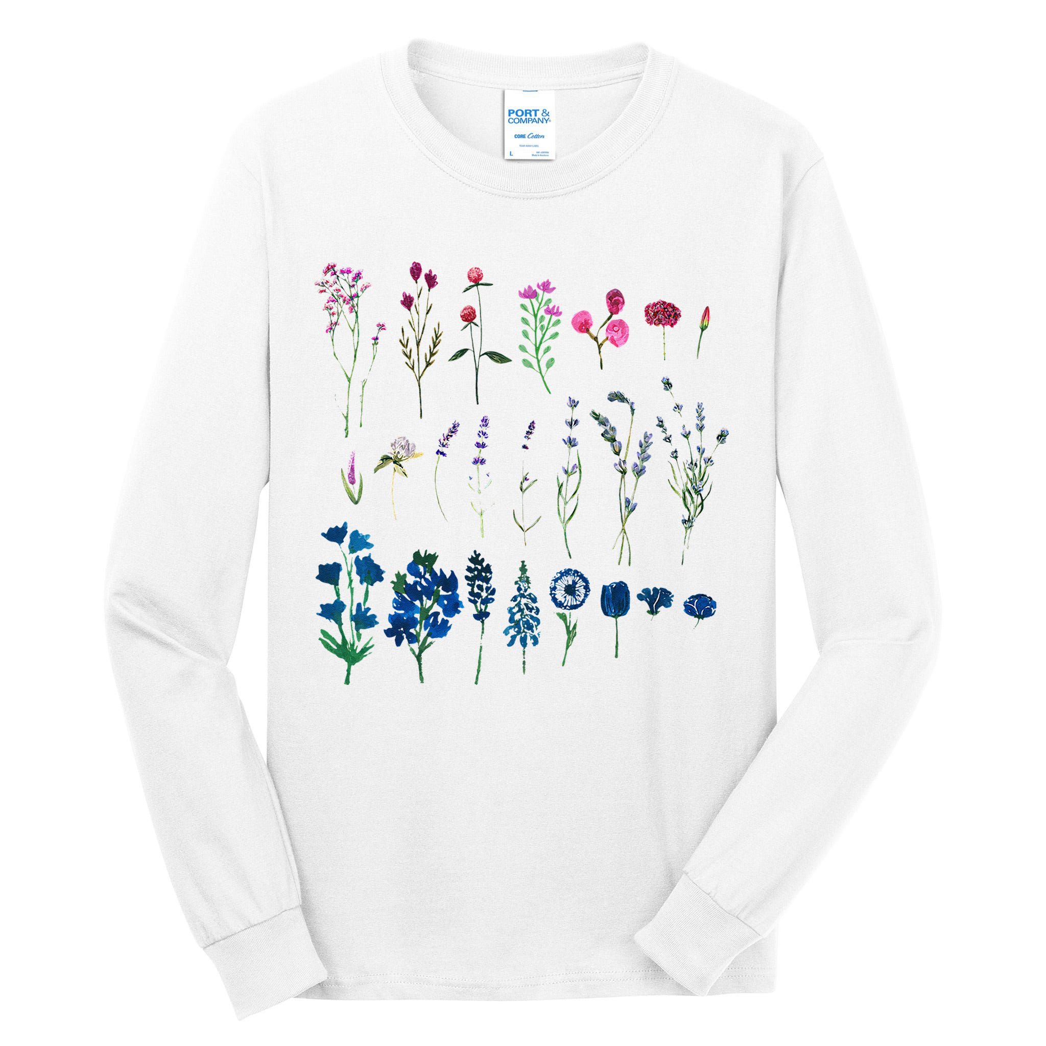 Subtle Bi Pride Bisexual Flowers Flag Discreet Pride Apparel Tall Long Sleeve T-Shirt