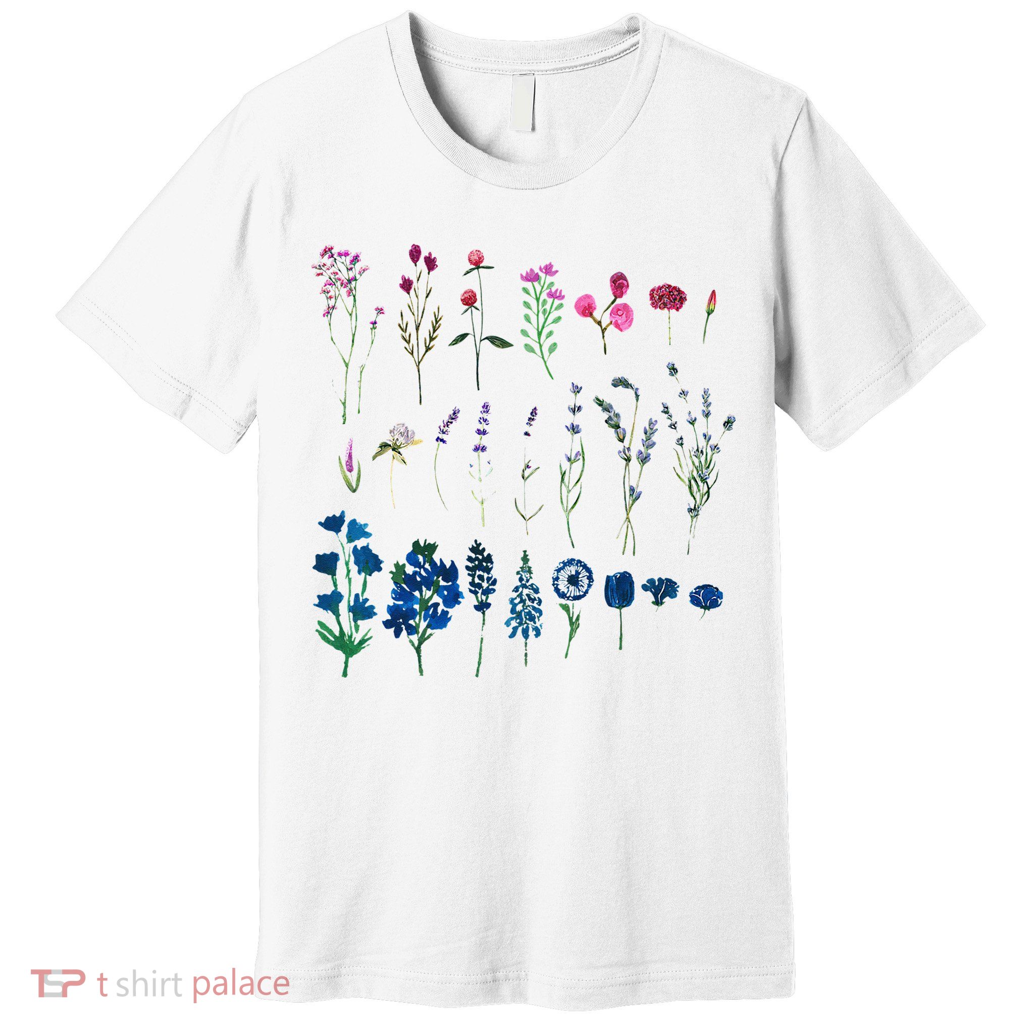 Subtle Bi Pride Bisexual Flowers Flag Discreet Pride Apparel Premium T-Shirt