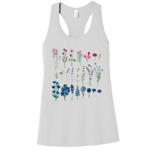 Subtle Bi Pride Bisexual Flowers Flag Discreet Pride Apparel Women's Racerback Tank