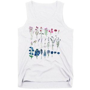 Subtle Bi Pride Bisexual Flowers Flag Discreet Pride Apparel Tank Top