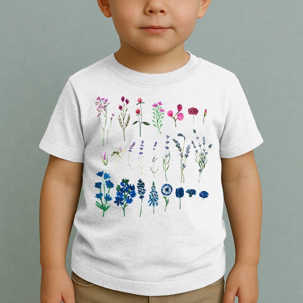 Subtle Bi Pride Bisexual Flowers Flag Discreet Pride Apparel Toddler T-Shirt