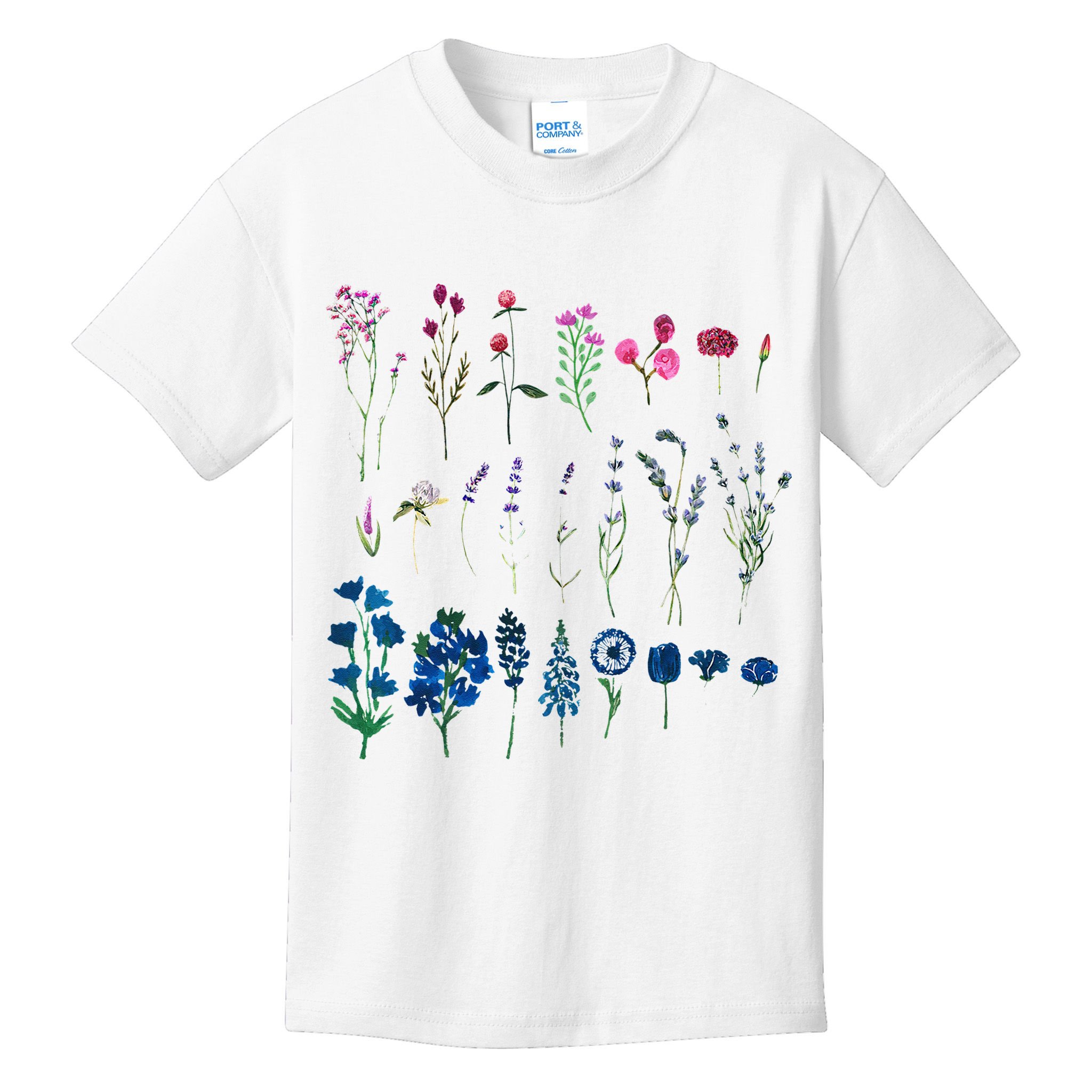 Subtle Bi Pride Bisexual Flowers Flag Discreet Pride Apparel Kids T-Shirt