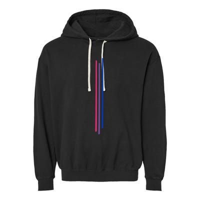 Subtle Bisexual Pride Bi Flag Pride Month Gift Garment-Dyed Fleece Hoodie