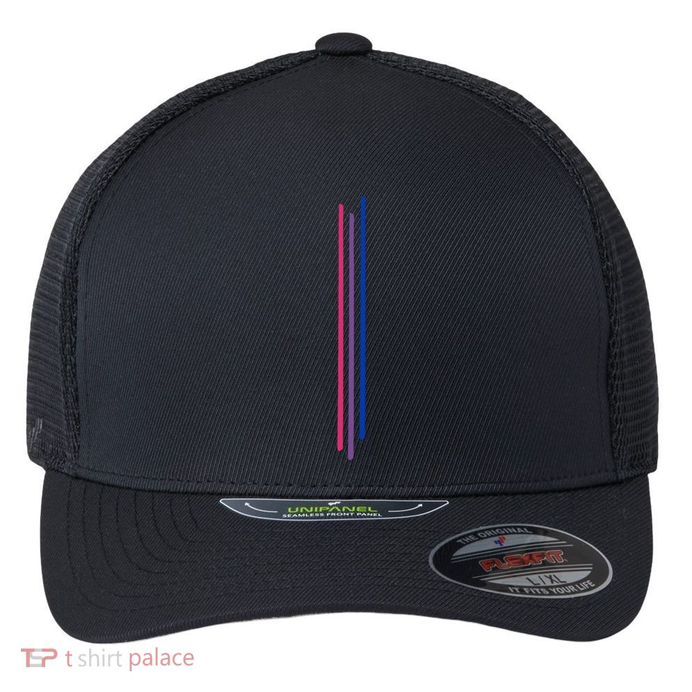 Subtle Bisexual Pride Bi Flag Pride Month Gift Flexfit Unipanel Trucker Cap