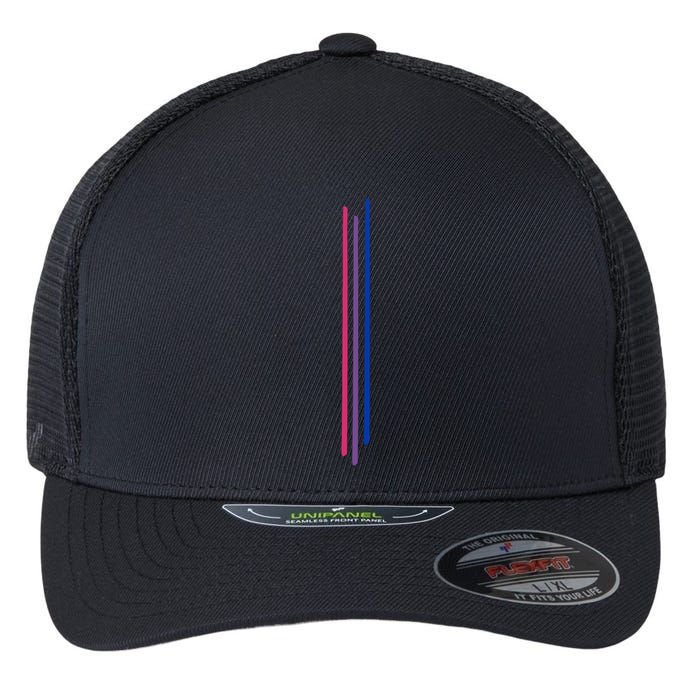 Subtle Bisexual Pride Bi Flag Pride Month Gift Flexfit Unipanel Trucker Cap