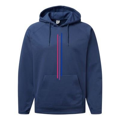 Subtle Bisexual Pride Bi Flag Pride Month Gift Performance Fleece Hoodie