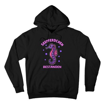 Seahorse Badge Passed Gift Swimming Badge Hoodie