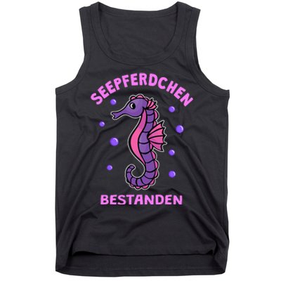 Seahorse Badge Passed Gift Swimming Badge Tank Top