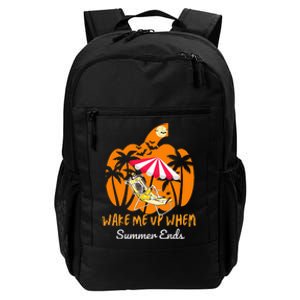 Summerween Beach Pumpkin Skeleton Funny Halloween Holiday Daily Commute Backpack