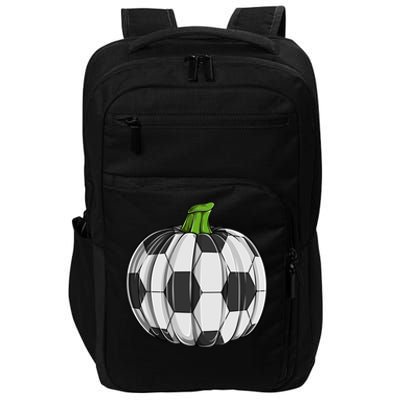 Soccer Ball Pumpkin Halloween Funny Sports Football Boys Cool Gift Impact Tech Backpack