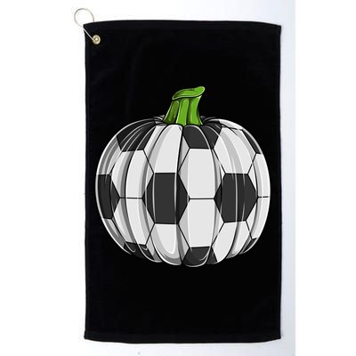 Soccer Ball Pumpkin Halloween Funny Sports Football Boys Cool Gift Golf Towel
