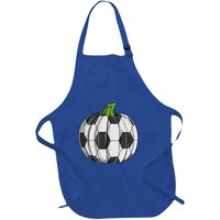 Soccer Ball Pumpkin Halloween Funny Sports Football Boys Cool Gift Full-Length Apron With Pockets