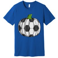 Soccer Ball Pumpkin Halloween Funny Sports Football Boys Cool Gift Premium T-Shirt