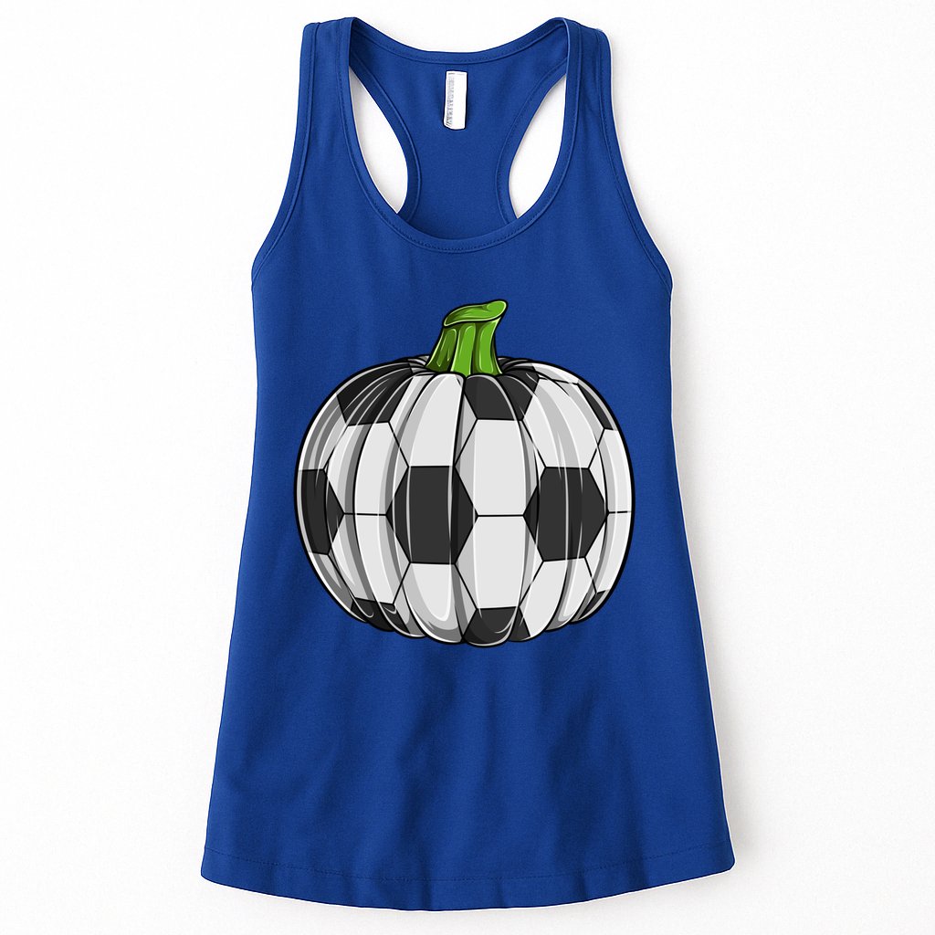 Soccer Ball Pumpkin Halloween Funny Sports Football Boys Cool Gift Womens Tank Top