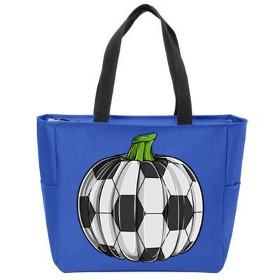 Soccer Ball Pumpkin Halloween Funny Sports Football Boys Cool Gift Zip Tote Bag