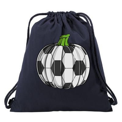 Soccer Ball Pumpkin Halloween Funny Sports Football Boys Cool Gift Drawstring Bag