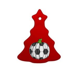 Soccer Ball Pumpkin Halloween Funny Sports Football Boys Cool Gift Ceramic Tree Ornament