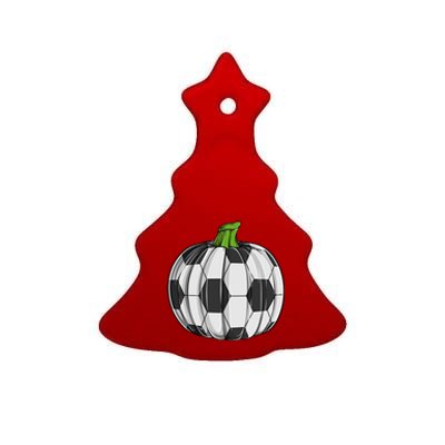 Soccer Ball Pumpkin Halloween Funny Sports Football Boys Cool Gift Ceramic Tree Ornament