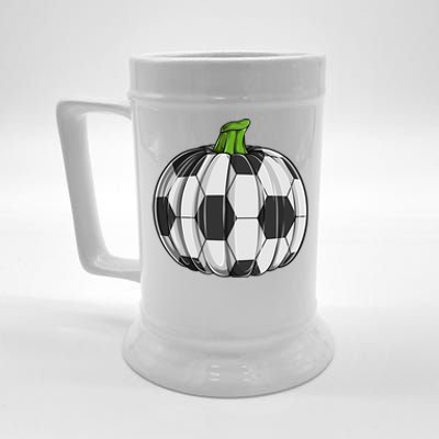 Soccer Ball Pumpkin Halloween Funny Sports Football Boys Cool Gift Beer Stein