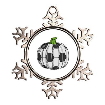 Soccer Ball Pumpkin Halloween Funny Sports Football Boys Cool Gift Metallic Star Ornament