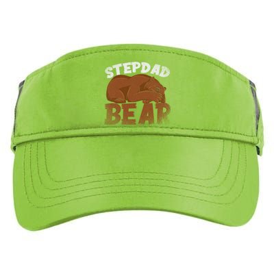 Stepdad Bear Proud Bonus Dad Fathers Day Family Step Dad Great Gift Adult Drive Performance Visor