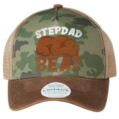 Stepdad Bear Proud Bonus Dad Fathers Day Family Step Dad Great Gift Legacy Tie Dye Trucker Hat