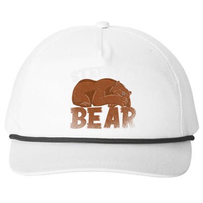 Stepdad Bear Proud Bonus Dad Fathers Day Family Step Dad Great Gift Snapback Five-Panel Rope Hat