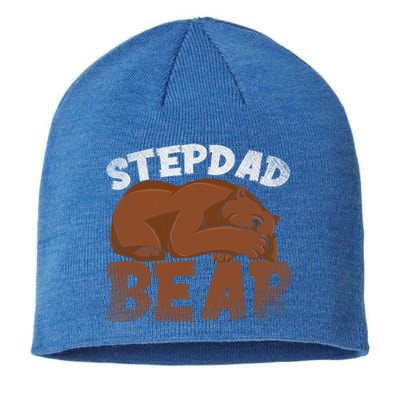 Stepdad Bear Proud Bonus Dad Fathers Day Family Step Dad Great Gift Sustainable Beanie