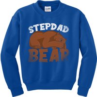 Stepdad Bear Proud Bonus Dad Fathers Day Family Step Dad Great Gift Kids Sweatshirt