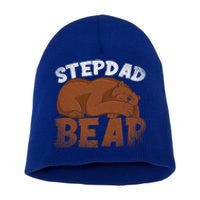 Stepdad Bear Proud Bonus Dad Fathers Day Family Step Dad Great Gift Short Acrylic Beanie