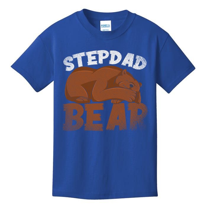 Stepdad Bear Proud Bonus Dad Fathers Day Family Step Dad Great Gift Kids T-Shirt