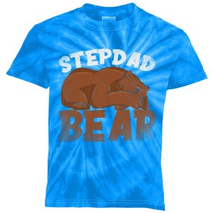 Stepdad Bear Proud Bonus Dad Fathers Day Family Step Dad Great Gift Kids Tie-Dye T-Shirt