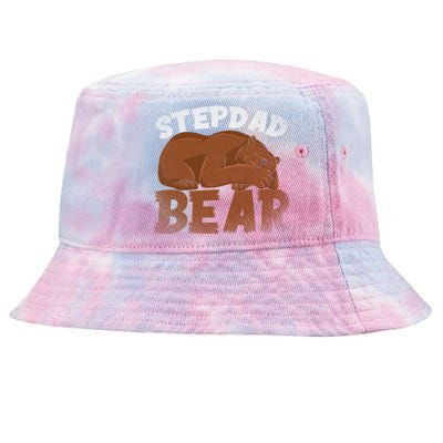 Stepdad Bear Proud Bonus Dad Fathers Day Family Step Dad Great Gift Tie-Dyed Bucket Hat