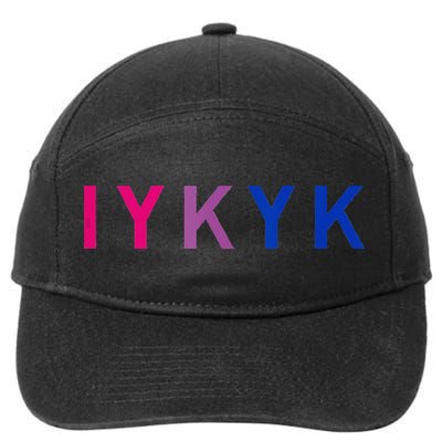 Subtle Bi Pride Bisexual IYKYK 7-Panel Snapback Hat