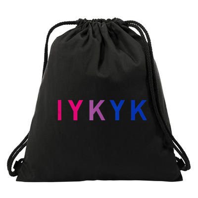 Subtle Bi Pride Bisexual IYKYK Drawstring Bag