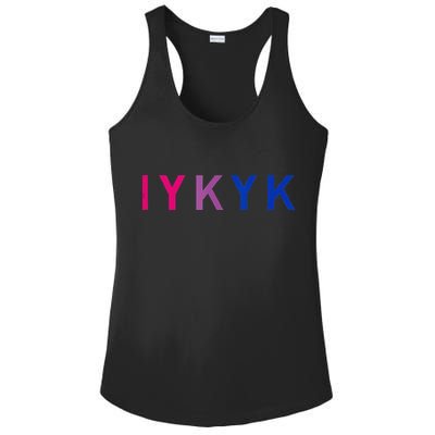Subtle Bi Pride Bisexual IYKYK Ladies PosiCharge Competitor Racerback Tank